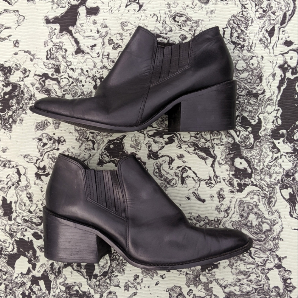 Vintage leather ankle boots
